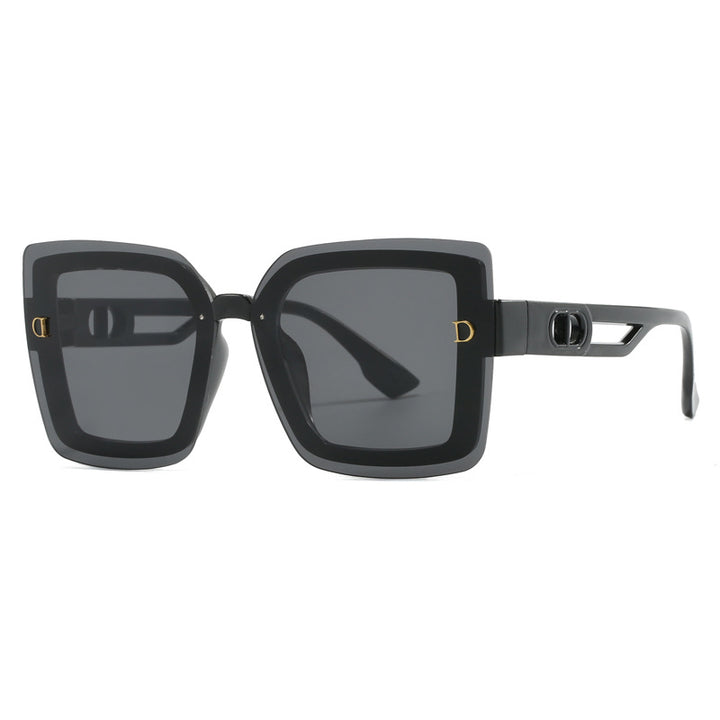 Dame moteriktig oversized solbrille i geometrisk design Skanto