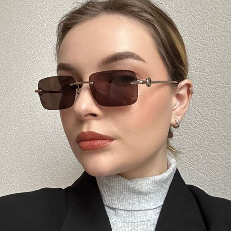 Dame fashionable geometrisk brille Skanto