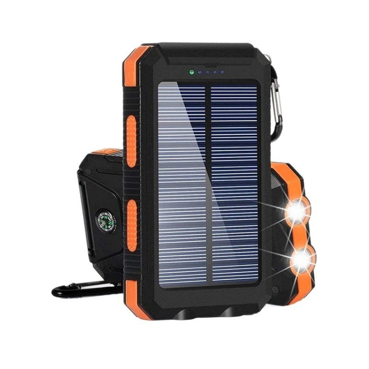 Solcelledrevet powerbank med robust design og innebygd hurtigladefunksjon Skanto