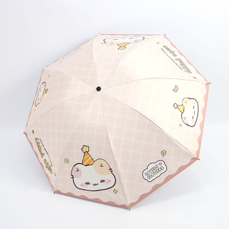 Kvinnes Kawaii Sammenleggbar Paraply Skanto