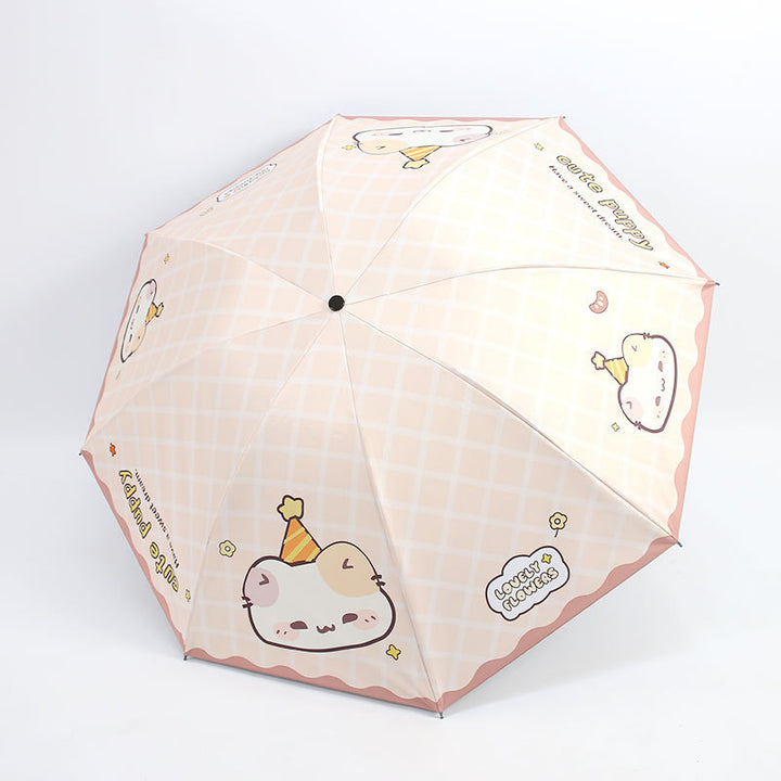 Kvinnes Kawaii Sammenleggbar Paraply Skanto