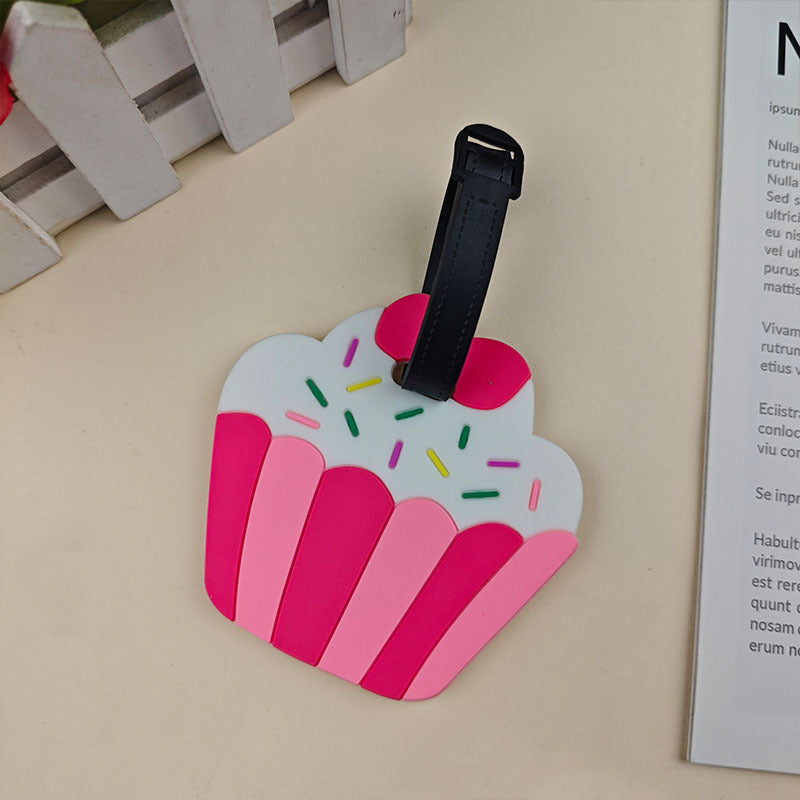 Unisex bagasjetag i cupcake-design Skanto