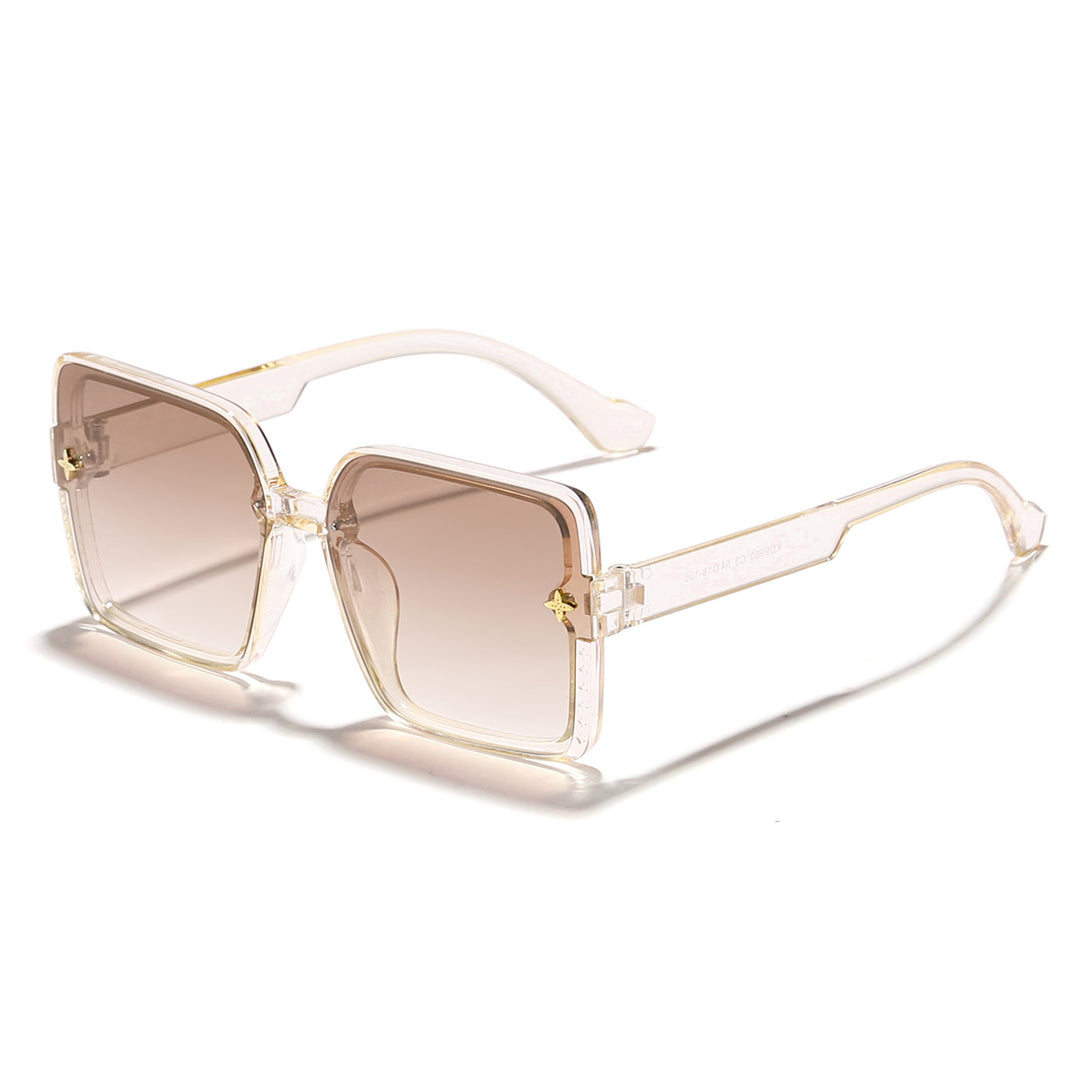 Dame kvadratisk solbrille med høykvalitets rammedesign og UV-beskyttelse Skanto