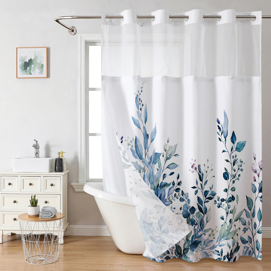 Kunstnerisk Blomster Dusjforheng Skanto