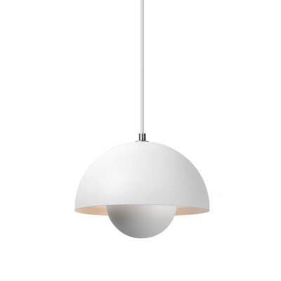 Skandinavisk pendellampe – Elegant, en-armet, halvsirkelformet lampe for stue og soverom