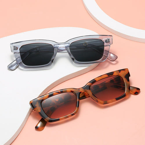Dame trendy firkantet solbrille i vintage-stil Skanto