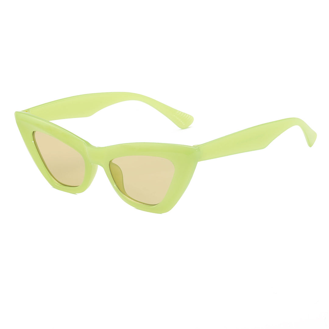 Dame Cat-Eye solbriller med trendy dyreprint Skanto