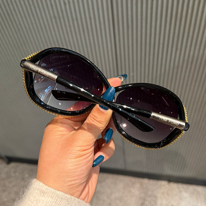 Damer Trendy solbriller med glitrende krystaldekor Skanto