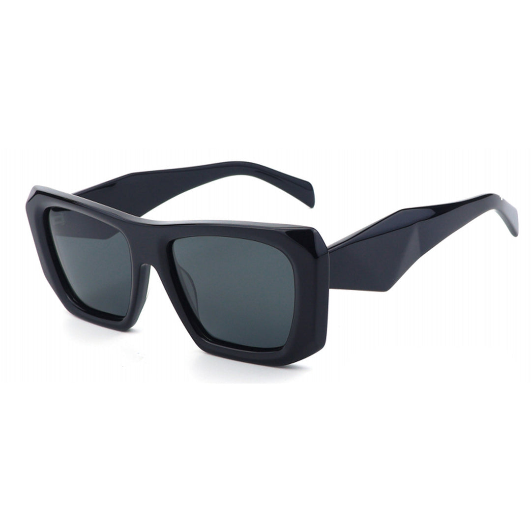 Dame oversized solbriller med unik, moderne ramme Skanto