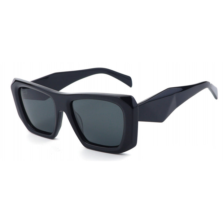 Dame oversized solbriller med unik, moderne ramme Skanto