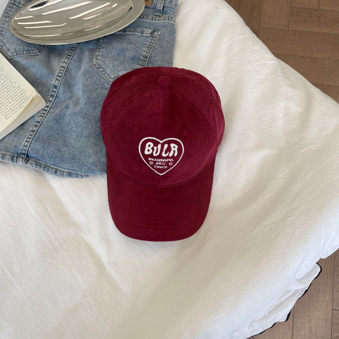 Kvinnens teksturerte kordfløyels baseball cap Skanto