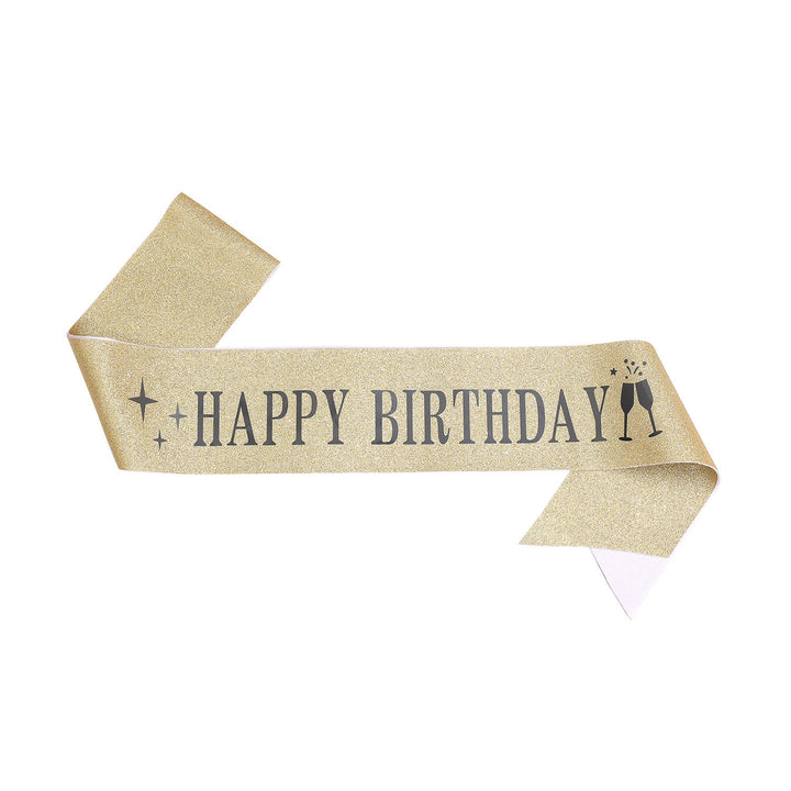 Dame Funkenkrone med "Happy Birthday" skrift Skanto