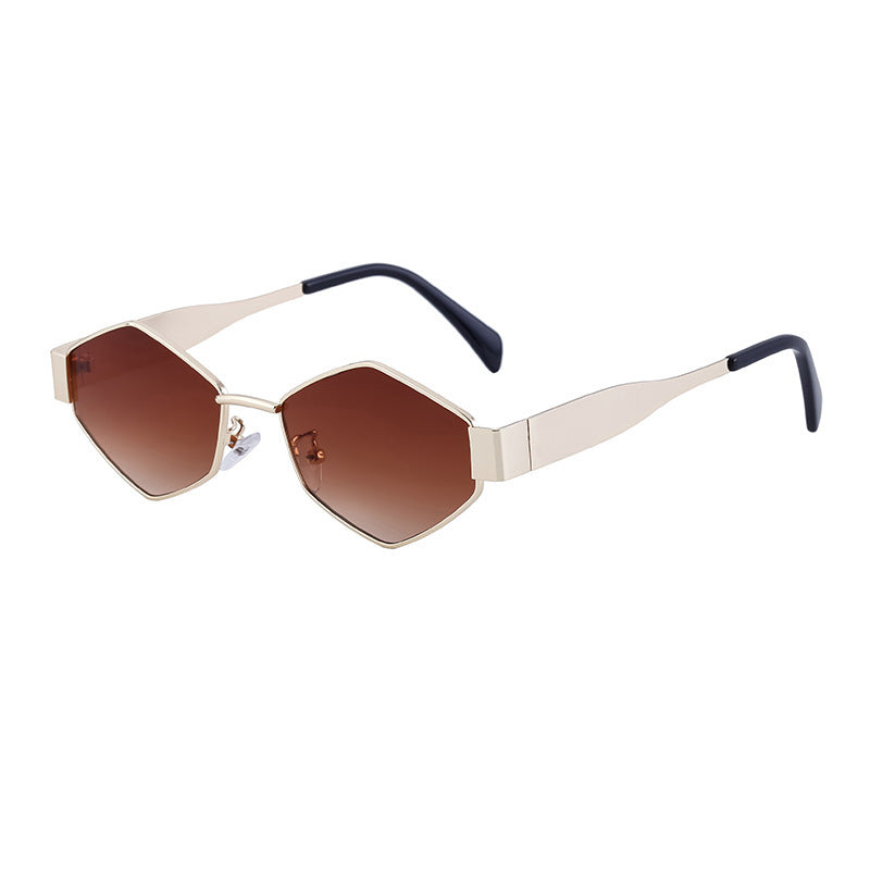 Dame geometrisk solbrille med moderne ramme Skanto