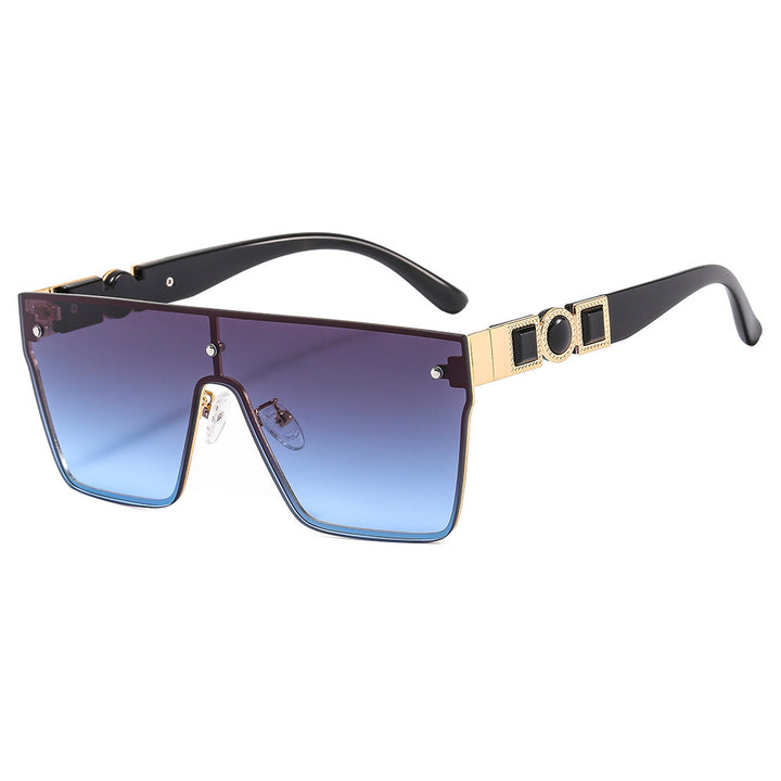 Dame oversized gjennomsiktig solbrille med moderne ramme Skanto