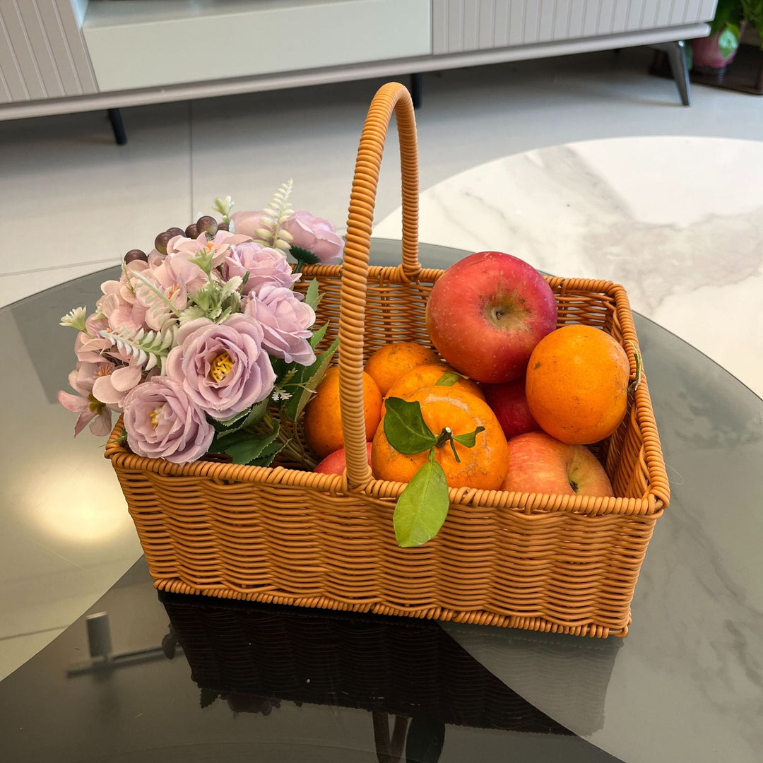 Dame Håndvevd Kurv med elegant Håndtak Skanto
