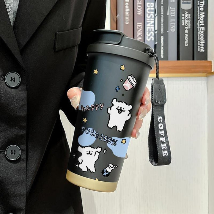 Damen Isolering Kaffeebecher med morsomt Hello Kitty Design Skanto