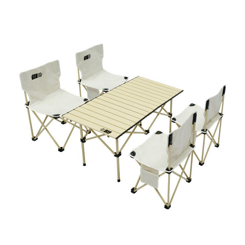 Samlebar campingbord med to ekstra stoler Skanto