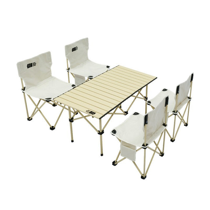 Samlebar campingbord med to ekstra stoler Skanto