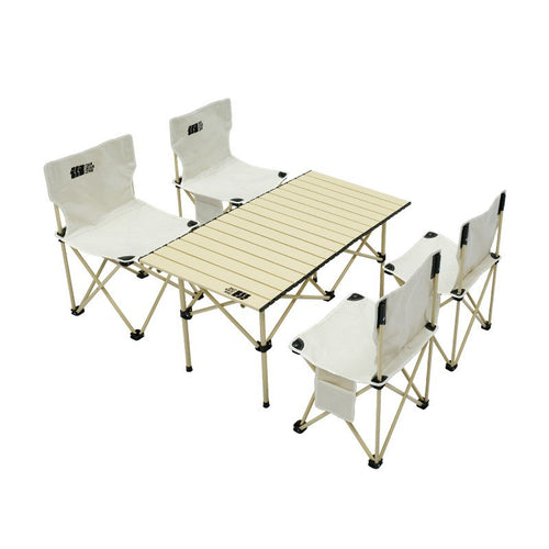 Samlebar campingbord med to ekstra stoler Skanto