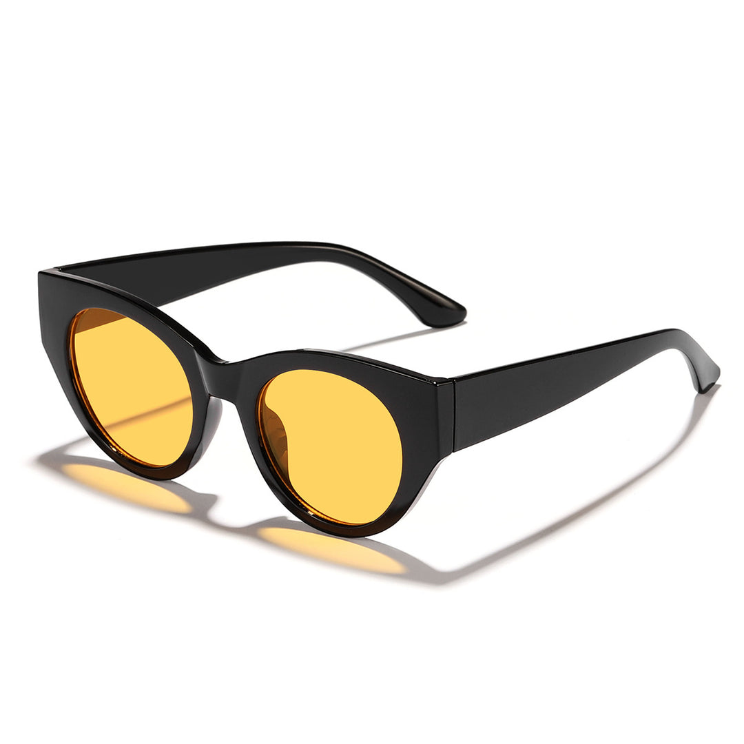Dame moteriktig solbrille med unik leoprint Skanto