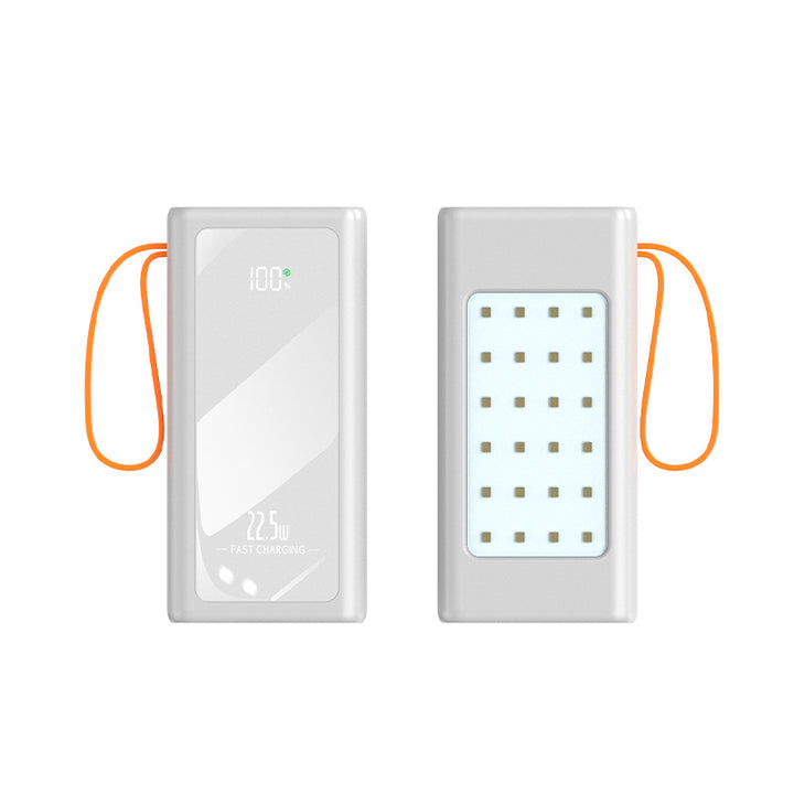 bærbar Multi-USB Powerbank med LED-lampe Skanto