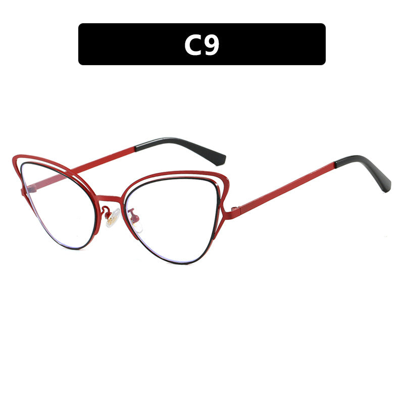 Dame Cat-Eye Briller med edelt metallramme og komfortabel passform Skanto