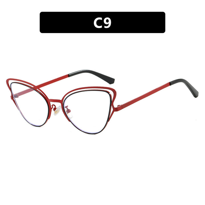 Dame Cat-Eye Briller med edelt metallramme og komfortabel passform Skanto