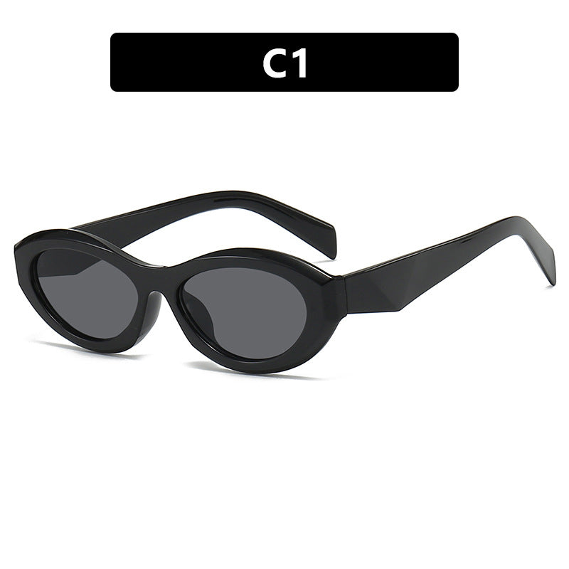 Dame elegant Cat-Eye solbrille med beskyttende UV-filter og moteramme Skanto