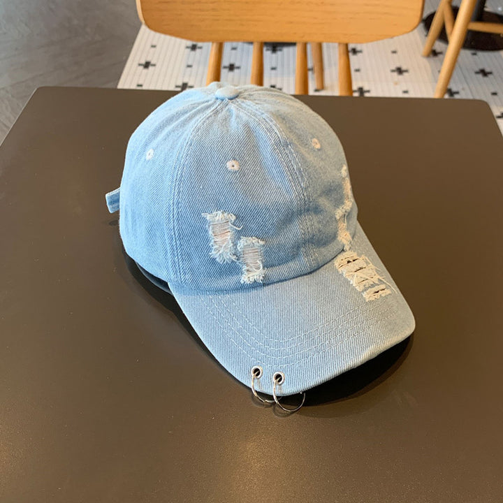 Unisex Slittet Bomull Justerbar Baseball Cap Skanto