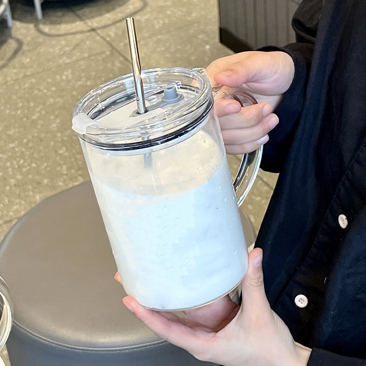 Dame Multifunksjonell glasskanne med lokk og sugerør Skanto