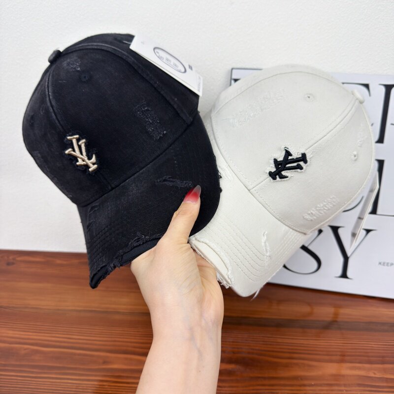 Herres Slitt Denim Justerbar Baseball Cap Skanto