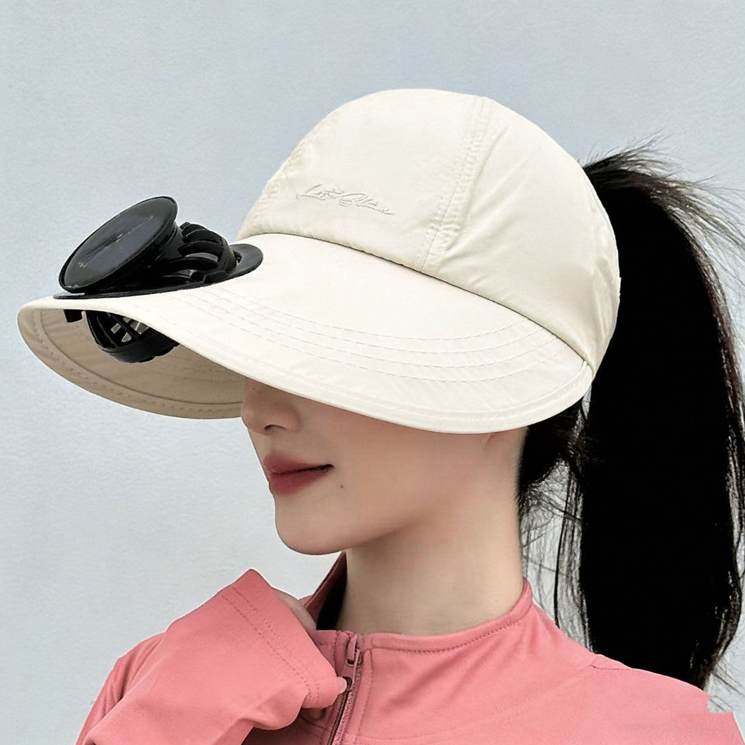 solardrevet mesh baseball cap med avtakbar frontvifte Skanto