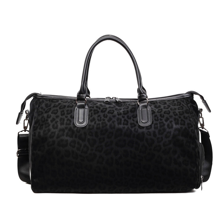 Elegant Reisetasche med Innovativt Leopardmønster Skanto