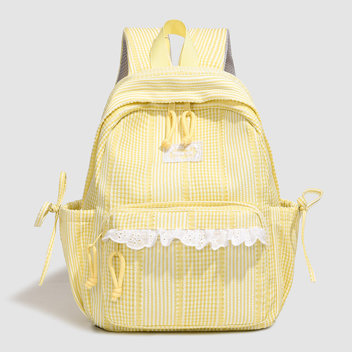 Casual Lace-Trimmet Skole Ryggsekk