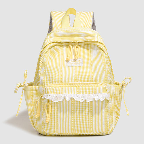 Casual Lace-Trimmet Skole Ryggsekk