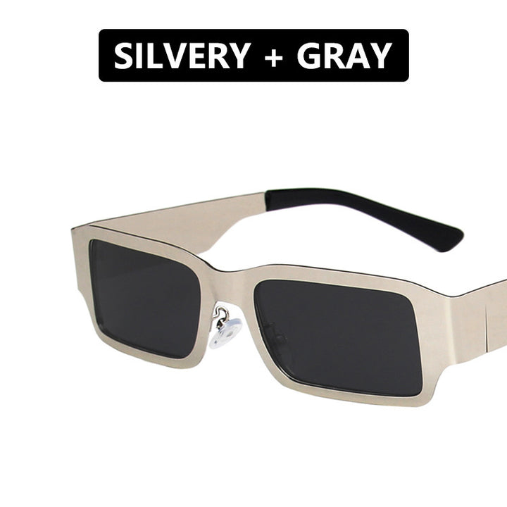 Dame geometrisk solbrille med beskyttende UV-filter og robust metallramme Skanto