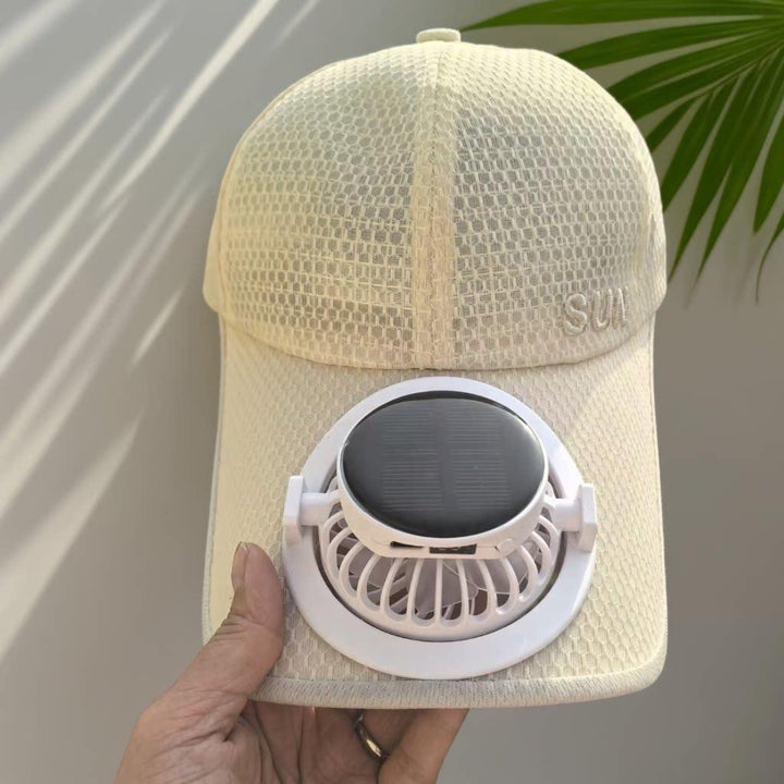 Ventilert baseball caps med avtakbar oppladbar vifte Skanto