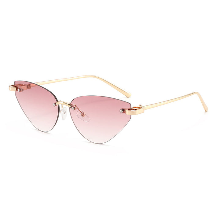 Dame elegante Cat-Eye solbriller med ultralett metallramme Skanto