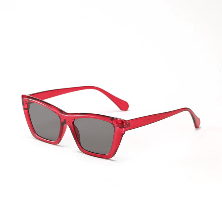 Dame geometrisk solbrille med stilfull plastinn ramme Skanto