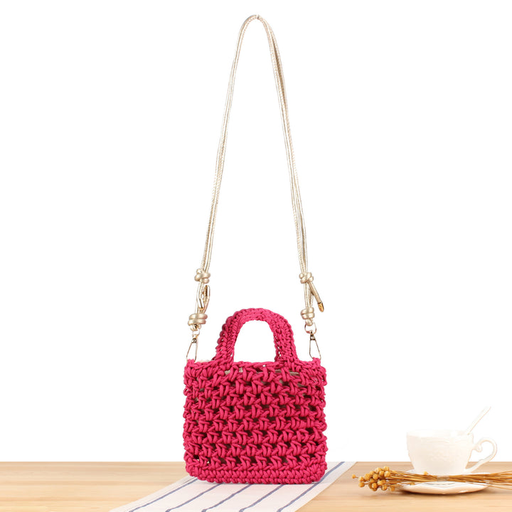 Handmade macrame handbag with adjustable shoulder strap Skanto