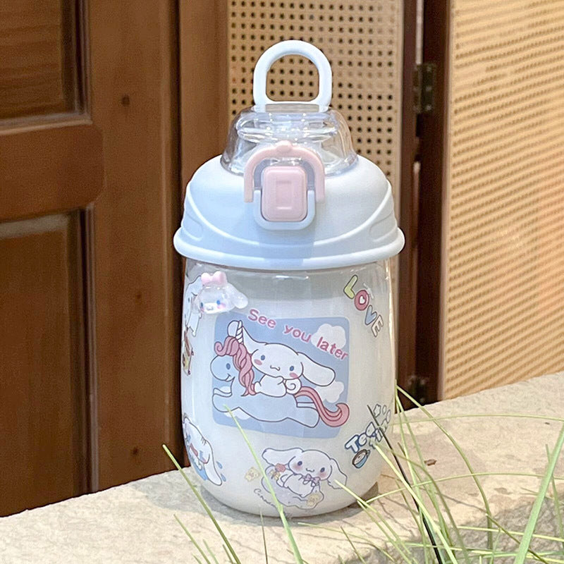 Damen verspielte Trinkflasche mit einzigartigem Sicherheitsverschluss Skanto