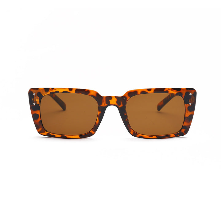Dame kvadratisk solbrille med dyremønster Skanto