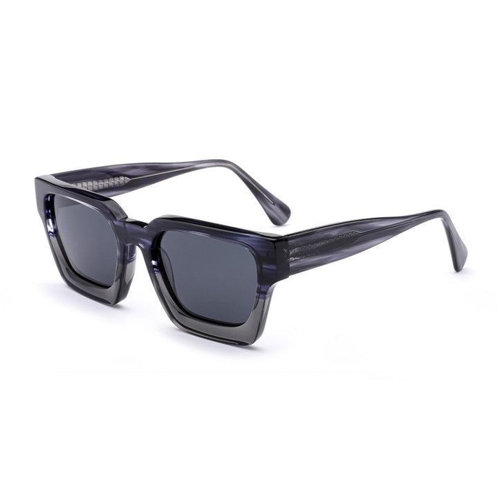 Dame firkantet solbrille med innovativ ram og polariserte glass Skanto