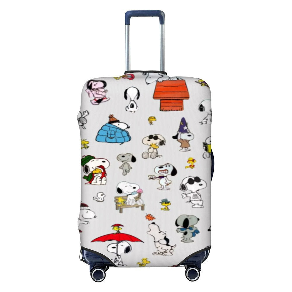 Unisex nan elastisk koffertrekk med Snoopy tegneseriemotiv, strekkbart beskyttende trekk for trolley med fire hjul Skanto