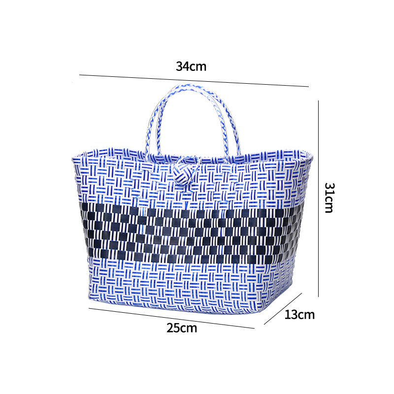 Stor kapasitet vevd handlebag Skanto