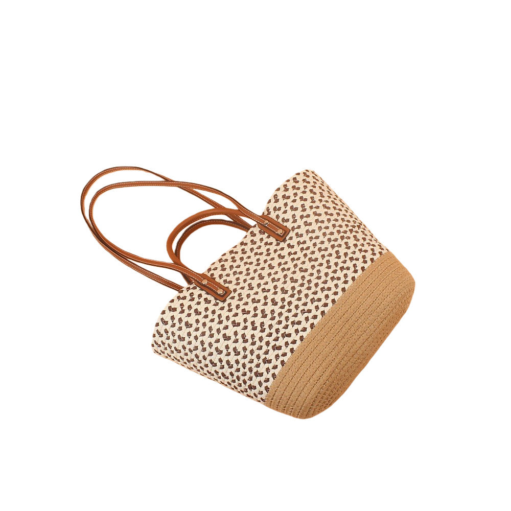 Elegant og romslig strandveske med flettet design Skanto