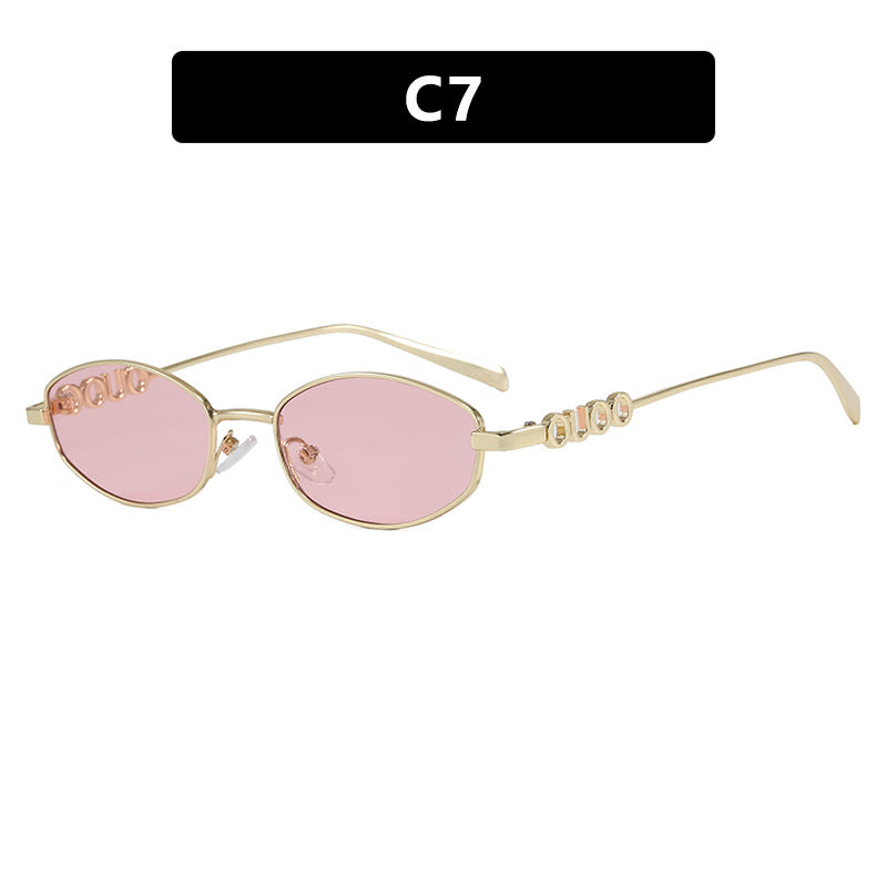 Dame moterik solbrille med elegant rustfritt stålramme og UV-beskyttelse Skanto