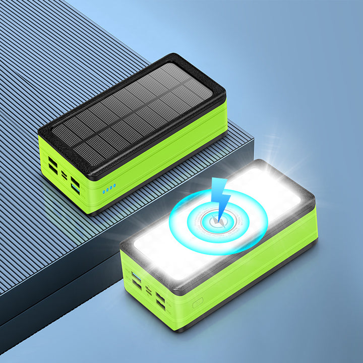 Solar Powerbank med LED-lampe Skanto