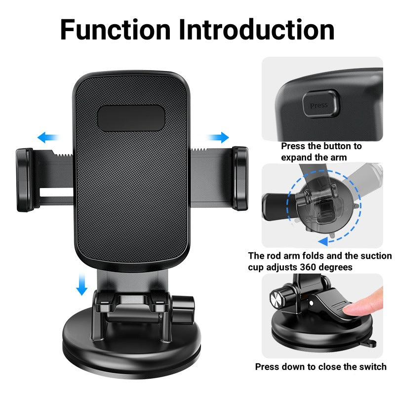 Unisex Bil-Smartphone-holder med 360-graders dreimekanisme Skanto