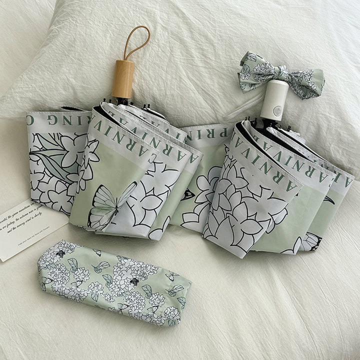 Dame Faltbar paraply med innovativt blomsterdesign Skanto